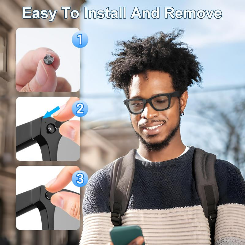 Transform Your Smart Glasses with 12Pcs Low-Tack LED Light Blocking Stickers for Ray-Ban & Oakley - Ultimate Covert Accessory!