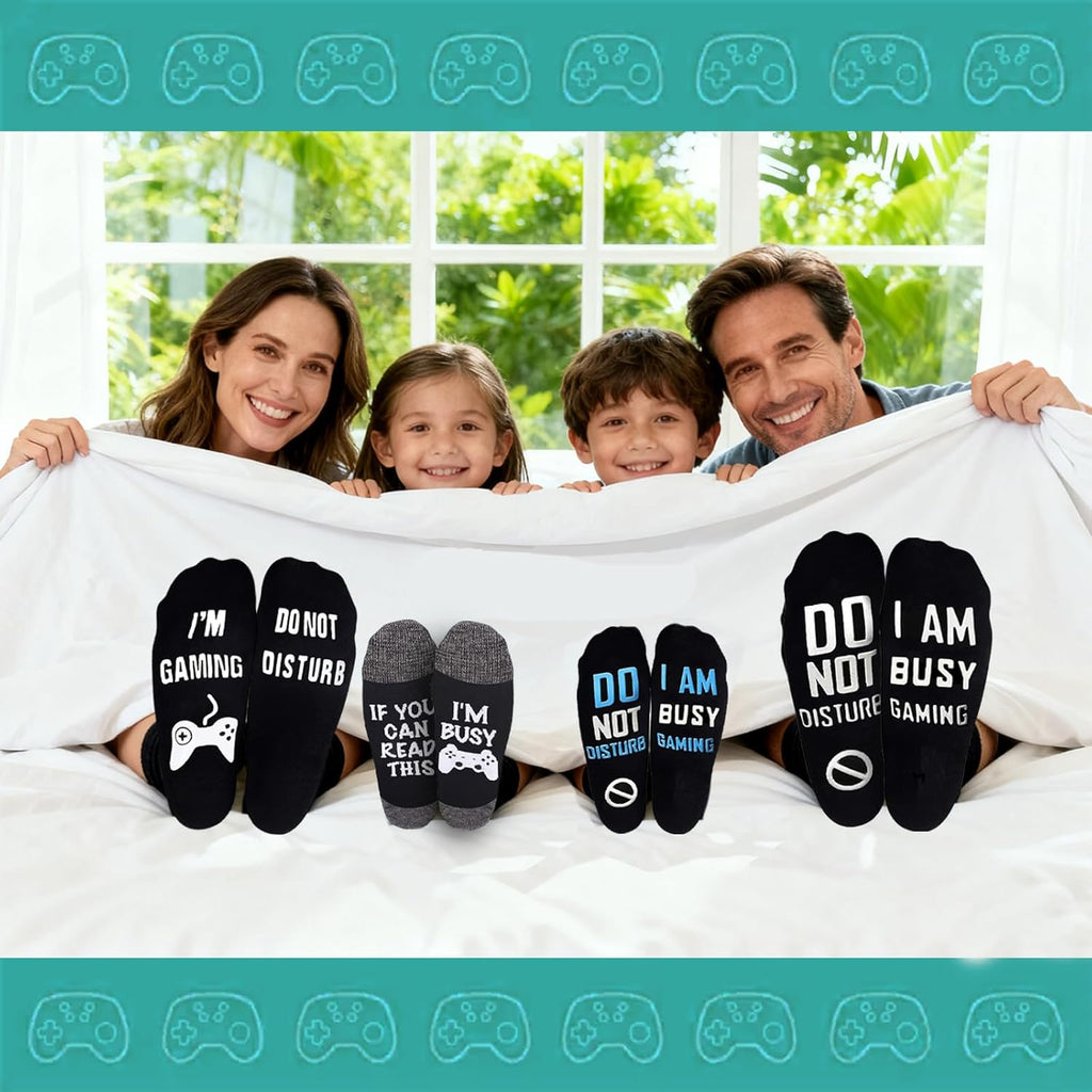 Unisex Cotton 'If U Can I'M Gaming' Socks - Funny Novelty Gamer Gift for Men and Women - Great for Christmas