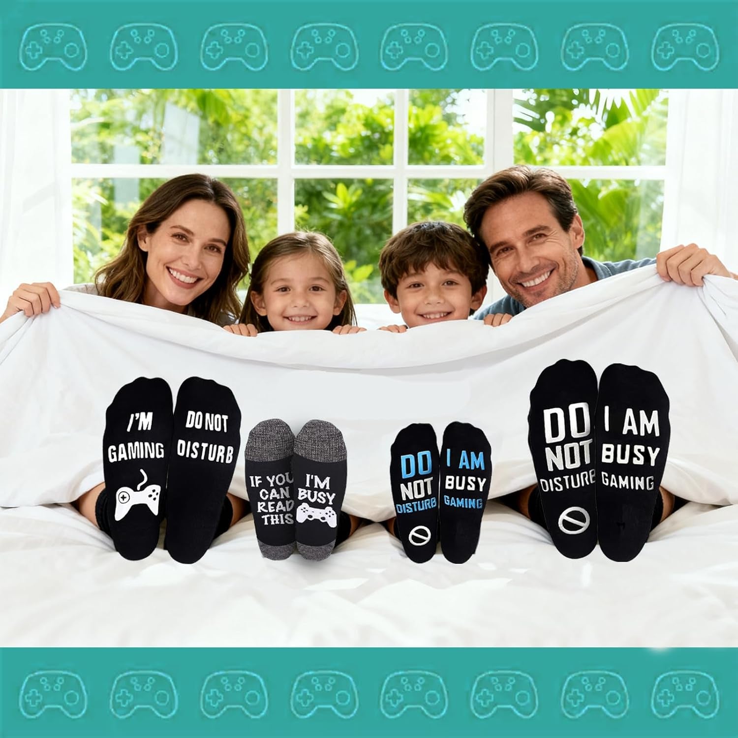 Unisex Cotton 'If U Can I'M Gaming' Socks - Funny Novelty Gamer Gift for Men and Women - Great for Christmas